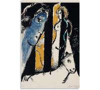 Waeta Rnvzx Célèbre Marc Chagall Affiche Art mural abstrait Marc Chagall Impressions Marc Chagall Photos Moderne Peinture sur toile pour décor de salon 40x60cm sans cadre