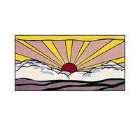 Waeta Rnvzx Célèbre Roy Lichtenstein Affiche Et Estampes Paysage Lever De Soleil Wall Art Roy Lichtenstein Peinture sur Toile pour Décoration D’intérieur Photos 50x100cmx1 sans Cadre