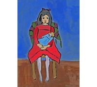 Waeta Rnvzx Gabriele Münter Fille avec des affiches de poupée Art mural vintage sur toile Peinture abstraite Gabriele Münter Imprimé pour décoration intérieure 50x70cm Sans cadre