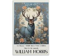 Waeta Rnvzx William Morris Affiche cerf Toile Peinture Vintage Botanique Fleur Art Mural William Morris Impressions Moderne Home Decor Photos 40x50cm Sans Cadre