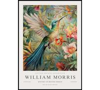 Waeta Rnvzx William Morris Affiche Colibri Toile Peinture Vintage Botanique Fleur Art Mural William Morris Impressions Moderne Home Decor Photos 40x50cm Sans Cadre