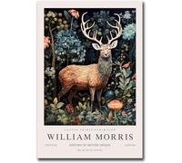 Waeta Rnvzx William Morris Affiche William Morris Cerf Toile Peinture Vintage Botanique Fleur Murale Art Impressions Animaux Moderne Home Decor Photos 40x50cm Sans Cadre