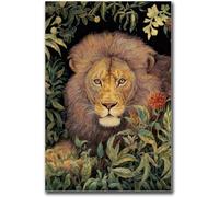 Waeta Rnvzx William Morris Exposition Affiche Lion Toile Peinture Vintage Botanique Fleur Murale Art Impression Animale Moderne Décoration Intérieure Photos 40x50cm Sans Cadre