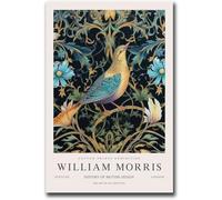 Waeta Rnvzx William Morris Exposition Affiches Oiseau Toile Vintage Peinture Art mural moderne William Morris Impressions Pour Salon Décor Photo 50x70cm Sans Cadre