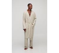 Waffle dressing gown & Relaxed Fit Bottoms homme - pierre - S, pierre