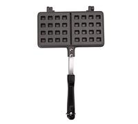 Waffle Maker Pan, Fron à gaufrier en alliage en aluminium avec une longue manche à cône de gaufre sans bâton pour la cuisine de la cuisine