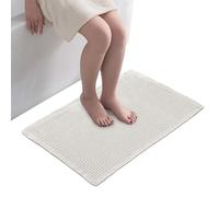 Waffle Microfiber Bath Mat | 17x24in 43.18x60.96cm Cotton Yarn 280g | Ultra Absorbent Non Slip Machine Washable Rug | Soft Quick Dry Durable Floor Pad Bathroom Kitchen Entryway
