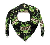 WAFICAC Bandanas trèfle à quatre feuilles pour la Saint-Patrick, bandeaux, foulards et mouchoirs multi-usages pour femmes et hommes (unisexe).