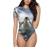 WAFICAC Body à Manches Courtes imprimé Pattes de Chat Roses pour Femme - vêtement d'intérieur Respirant pour Le Printemps et l'été