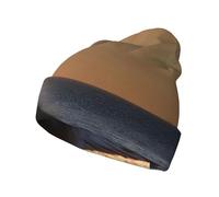 WAFICAC Bonnet tricoté imprimé Derniers Rayons de Soleil sur Les Vagues de la mer - Bonnet d'hiver pour Temps Froid, Chapeau Seau Unisexe pour Voyage, extérieur, Plage, Noir