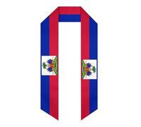 WAFICAC Drapeau d'Haïti Drapeau de la République dominicaine et drapeau irlandais Écharpe d'honneur pour les étudiants diplômés à l'étranger