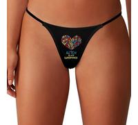 WAFICAC l'Autisme est Mon Super Pouvoir Tongs Respirantes pour Femmes sous-vêtements Taille Basse Extensibles à Dos en T Culotte Invisible