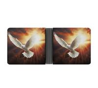 WAFICAC Portefeuille Fin pour Homme Dove Sun Art, Porte-Cartes de crédit, Pince à Billets, Porte-Monnaie Portable, Cadeaux pour Hommes
