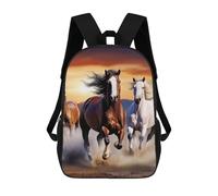 WAFICAC Sac à dos pour ordinateur portable à motif de chevaux au galop, 17 pouces, sac à dos de voyage tendance, sac bandoulière pour le travail