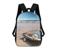 WAFICAC Sac à dos pour ordinateur portable Ocean Beach Mussel Pearl, 17 pouces, sac à dos de voyage tendance, sac bandoulière pour le travail