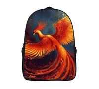 WAFICAC Sac à dos pour ordinateur portable Orange Red Phoenix, 16 pouces, sac à dos de voyage tendance, sac bandoulière pour le travail
