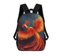 WAFICAC Sac à dos pour ordinateur portable Orange Red Phoenix, 17 pouces, sac à dos de voyage tendance, sac bandoulière pour le travail