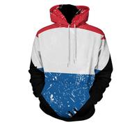 WAFICAC Sweat-Shirt à col Ras du Cou avec Poche Kangourou et Drapeau rétro des Pays-Bas