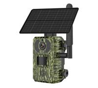 WAFOHSR Caméra De Chasse Et Suivi des Sentiers, Étanche, 4MP, 4W, Batterie 7800mAh, Déclencheur Activé par Le Mouvement, 4G, avec Vision Nocturne Haute RéSolution(4G Band 64G)