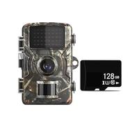 WAFOHSR Caméra De Chasse Et Suivi des Sentiers La Faune, 128 Go, Vision Nocturne, Activation par Le Mouvement, en Plein Air, Forêt, avec Déclencheur, Repérage Haute RéSolution(Camera with 128GB TF)