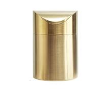 WAFOHSR Ensemble De Poubelles À Couvercle Pivotant En Acier Inoxydable Brossé, Mini Comptoir, 304, 1.5 L/0.40 Gal, Poubelle Bureau Noire Et Dorée Stabilité Compacte(Gold)
