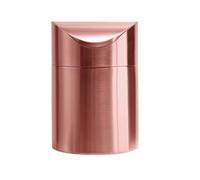 WAFOHSR Ensemble De Poubelles À Couvercle Pivotant En Acier Inoxydable Brossé, Mini Comptoir, 304, 1.5 L/0.40 Gal, Poubelle Bureau Noire Et Dorée Stabilité Compacte(Rose gold)