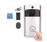 WAFOHSR Interphone Vidéo IP Intelligent WiFi Visiophone Porte Sonnette Caméra Alarme IR Caméras De Sécurité sans Fil Audio Bidirectionnel(Option 6)