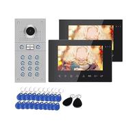 WAFOHSR Interphone Vidéo WiFi Sonnette Caméra HD 7 Pouces Sécurité À Domicile Porte Système De Contrôle D'accès APP/déverrouillage Carte Magnétique Audio Bidirectionnel(1cam 2LCD-B)