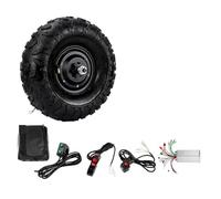 WAFOHSR Kit De Brouette Électrique Tout-Terrain À Couple Élevé avec Moteur Moyeu Engrenages sans Balais, 14,5 Pouces, 24 V/36 V/48 V, 250 W/350 W/500 W Moteur Puissant(48V500W)