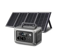 WAFOHSR Panneau Solaire 100W 140W 200W, Chargeur D'énergie avec Batterie LiFePo4 299Wh 600W, Centrale Électrique Portable for Camping RV LéGer Et Portable(R600 with 200W IBC)