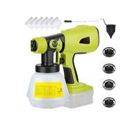 WAFOHSR Pulvérisateur De Peinture Sans Fil Remplacement, For Batterie 20V Max, Électrique Portatif Avec Récipient 1000ML For La Maison RéGlage PréCis(Green)