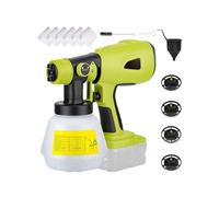 WAFOHSR Pulvérisateur De Peinture Sans Fil Remplacement, For Batterie 20V Max, Électrique Portatif Avec Récipient 1000ML For La Maison RéGlage PréCis(Green)