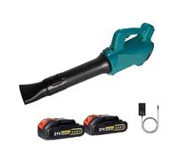 WAFOHSR Souffleur à Feuilles Souffleur De Feuilles Électrique sans Fil 21V, 460 CFM Et 120 MPH for Le Nettoyage du Jardin, Travail De Jardinage Domestique avec 2 Batteries Facile à Utiliser