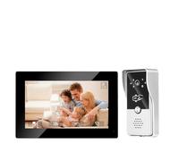 WAFOHSR Système D'interphone Vidéo Filaire Couleur 7 Pouces, Caméra Visuel, Sonnette, Kits for Maison, Villa, Appartement Audio Bidirectionnel(M72T-1V1)