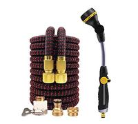 WAFOHSR Tuyau d'arrosage de Jardin, Tuyau d'arrosage pivotant, Pistolet pulvérisateur d'eau à Haute Pression, Flexible et Extensible Largement Utilisé(Hose Set 03,50FT)