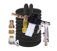 WAFOHSR Tuyau Magique Domestique Flexible et Extensible, Tuyau d'arrosage en Plastique Haute Pression, avec Pistolet pulvérisateur en Mousse for l'irrigation. Largement Utilisé(F02,1/2"_50FT)