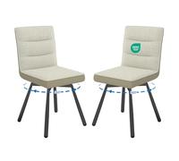 WAFTING Lot de 2 Chaises de Salle à Manger,Chaise Pivotante à 360 Degrés,Chaise Salon,Chaise de Cuisine,Convient aux Restaurants, Aux Cafés et Aux Bureaux,Kaki