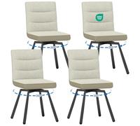 WAFTING Lot de 4 Chaises de Salle à Manger,Chaise Pivotante à 360 Degrés,Chaise Salon,Chaise de Cuisine,Convient aux Restaurants, Aux Cafés et Aux Bureaux,Kaki