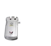 Wafu Keyless Entry Door Lock Lock Remote Control Lock Pas de Trous de Serrure Tiger Lock Méthode USB Power Backup 433MHz avec 4 Touches Distantes pour le Bureau à Domicile Villa (SILVER)