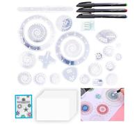Wafuesh Deluxe 26 Pcs, Ensemble De Dessin Spirale, Outils De Design Artistique Multifonctionnels, Modèles De Dessin Colorés, Pochoirs Créatifs Pour Amusement Et Apprentissage