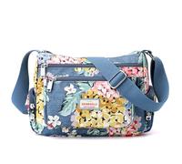 Wafybsre Sac à bandoulière croisé décontracté multi-poches en nylon pour femme, sacs messager, sacs à main, sac fourre-tout, portefeuille, léger, imperméable, sac antivol, 10.6 * 4.3 * 7.8 INCH