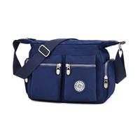 Wafybsre Sac à Bandoulière Décontracté Femme Multi Poche Sac Léger Sacs et Messenger, bleu, 29 x10 x 21cm