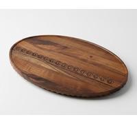 WAGA - UNA Plateau de Service en Noyer - Pièce Unique - Fait à la Main - Artisanat Reconnu par l'UNESCO - Cadeau Crémaillère, Nouvelle Maison, Anniversaire, Mariage, Famille, Amis - Décoration
