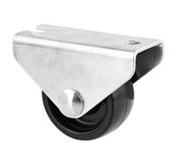 Wagner 01005601 Roulette fixe pour meuble, diamètre : 30 mm, hauteur : 35 mm, en acier galvanisé, noir, capacité de charge : 45 kg
