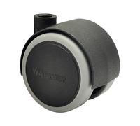 Wagner 01072601 Roulette de meuble design - Souple - Diamètre : 40 mm - Hauteur : 45 mm - Noir - Charge maximale : 35 kg