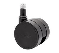 Wagner 01173561 Roulettes pivotantes pour chaise de bureau, design dur, diamètre : 50 mm, hauteur de construction : 55 mm, frein intermittent, broche enfichable 11 x 20 mm, charge maximale 50 kg,