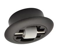 Wagner 01707101 Roulette fixe souple Ø 15 mm, boîtier en plastique noir Ø 55/40 x 17/8 mm, tige en métal, charge maximale 50 kg, fabriquée en Allemagne