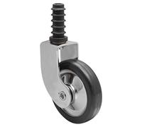 Wagner 01908201 Roulette pour chariot à thé design - Diamètre : 50 mm, hauteur 60 mm, noir/chromé, tige + douille Ø 11 mm, charge maximale 25 kg