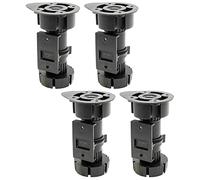 Wagner 12041500 Lot de 4 Pieds réglables en Plastique Noir Ø 57 x 96-166 mm avec Plaque de Fixation