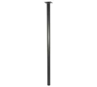 Wagner 12108001 Pied de Meuble Classique rétro Ø 30 x 800 mm Plaque de Fixation intégrée 60 x 60 mm Filetage intérieur Ø 10 mm Acier revêtu par pulvérisation Noir